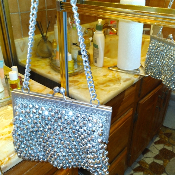 Vintage Silver Purse - Festive - Picture 3 of 6